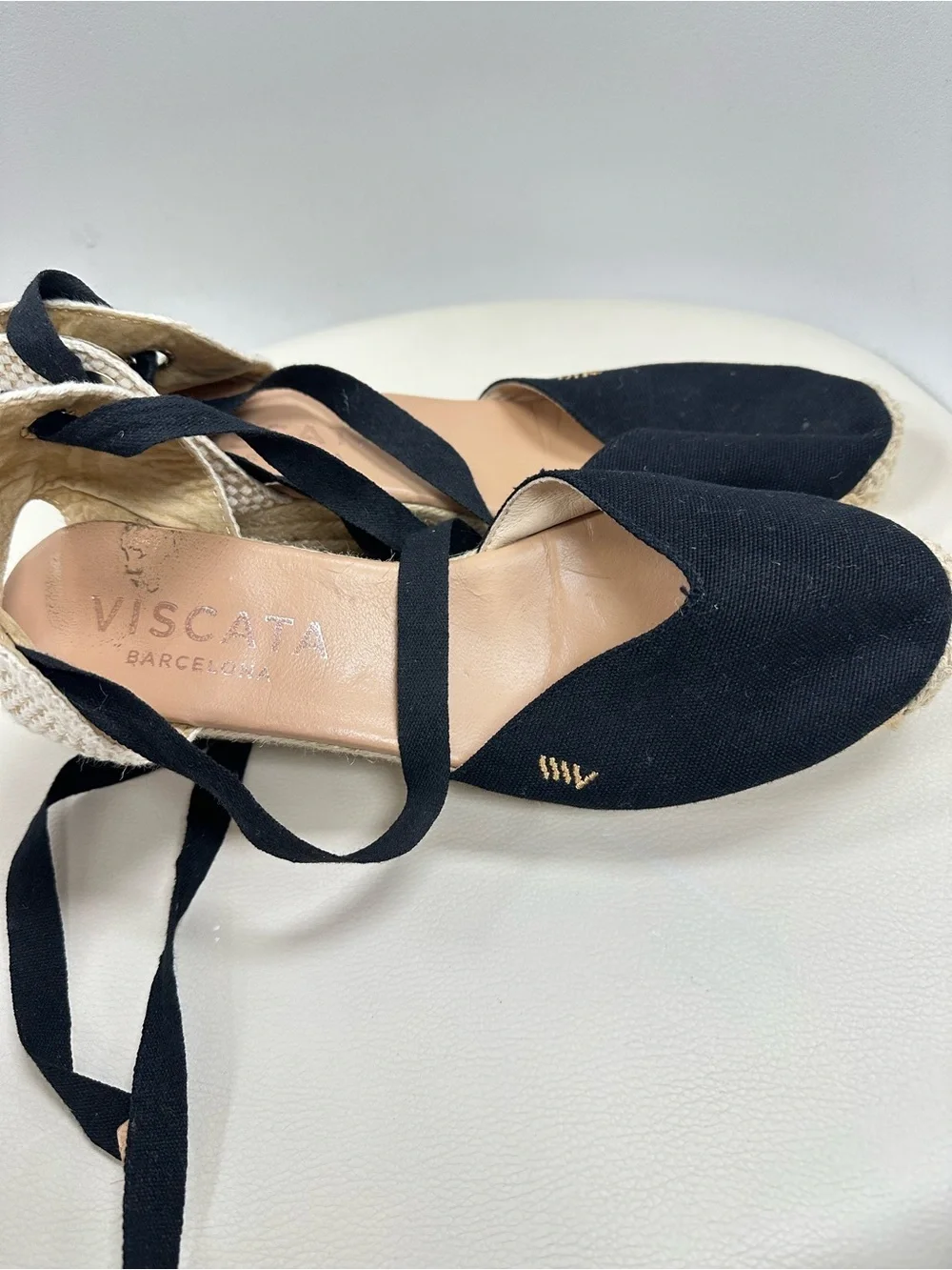 VISCATA Barcelona Lace-Up Espadrille Wedge Sandals Size 40 | Made in Spain 🇪🇸